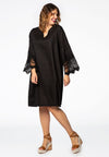 Dress lace cuffs LINEN - black