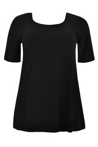 Shirt deep back DOLCE - black - #4