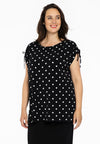 Tunic shoulder string DOTS - black - #1