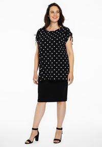 Tunic shoulder string DOTS - black - #2