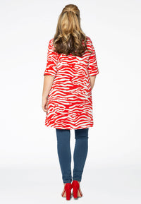Tunic wide bottom ZEBRA - red - #3