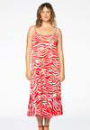 Dress spaghetti ZEBRA - red - #2