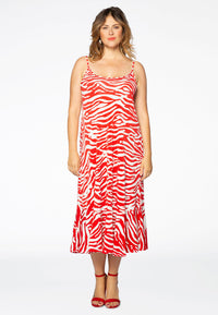 Dress spaghetti ZEBRA - red - #1