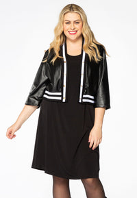 Jacket short FAUX LEATHER - black - #2