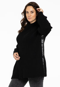 Pullover text trim - black - #1
