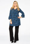 Tunic wide bottom MILLEFLEUR - blue - #1