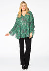 Blouse met gerimpelde mouw SNAKEBlouse wide SNAKE - green - #2