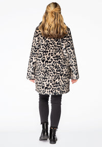 Coat fake fur LEOPARD - grey - #3