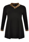 Tunic flare leopard/uni DOLCE - black - #4