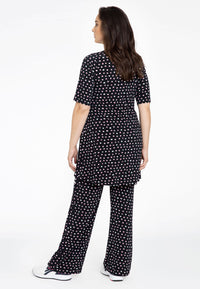 Tunic wide bottom SPRINKLE - black - #3
