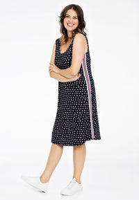 Dress sleeveless SPRINKLE stripe - black - #1