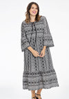 Dress ruffled sleeve BATISTE - white - #2