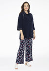 Blouse flare eyelets DOLCE - blue - #1
