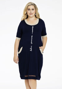 Dress short sleeve ENJOY - blue - #2