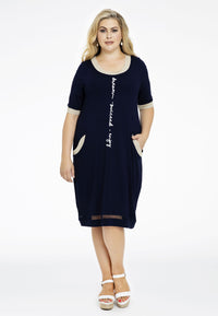 Dress short sleeve ENJOY - blue - #1