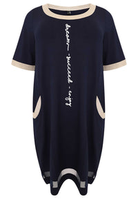 Dress short sleeve ENJOY - blue - #4