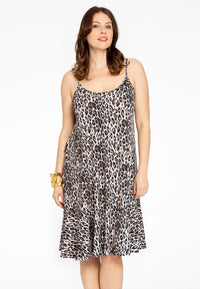 Spaghetti dress LEOPARD - brown - #2