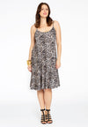 Spaghetti dress LEOPARD - brown - #1