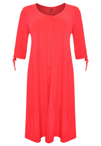 Dress frill long DOLCE - red - #4