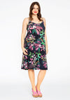 Spaghetti dress TROPIC DOTS - blue - #1