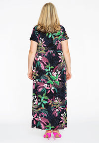 Maxi-dress TROPIC DOTS - blue - #3