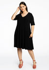Dress v-neck DOLCE - black - #1