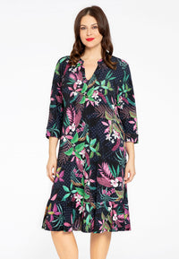 Dress frill TROPIC DOTS - blue - #2