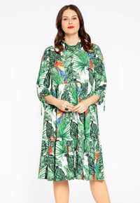 Dress ruffled PARROT - ecru - #2