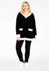 Pullover contrasting borders - black - #1