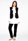 Blouse with ruffles - white