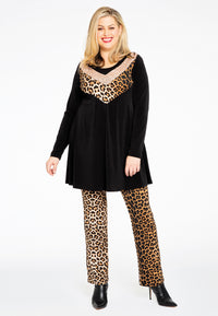 Tunic wide bottom sequins LEOPARD - black - #1