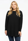 Tunic flare boat neck BUBLÉ - black