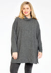 Pullover high neck RIB - grey - #1