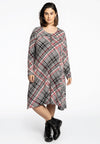 Dress A-line CHECK - black - #1