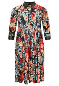 Dress with frill BYZANTINE - black - #4