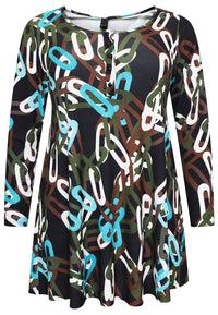 Tunic wide bottom AMY - black - #4