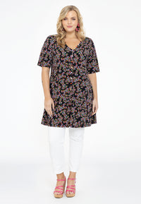 Tunic wide bottom buttoned RUBY - black - #2