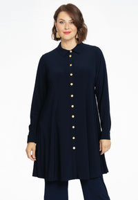 Blouse wide A-line DOLCE - blue - #1