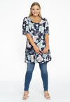 Tunic wide bottom STAMPS - blue - #2