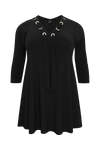 Tunic wide bottom ribbon DOLCE - black - #4