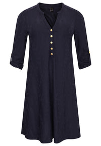 Dress grandad collar CHAINS - blue - #4