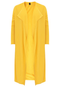 Cardigan drape neck cashmere - yellow - #4