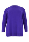 Pullover with slits Woolmix - purple - #4
