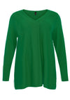 Pullover V-neck - green - #1