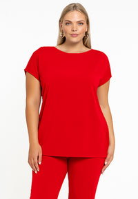 T-shirt cap sleeves DOLCE - red - #1