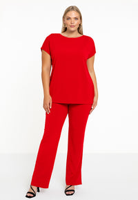 T-shirt cap sleeves DOLCE - red - #1