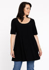 Tunic wide bottom deep neck DOLCE - black