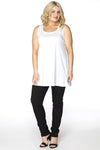 Singlet flare COTTON - white