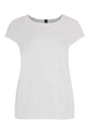 T-shirt cap sleeves wide VISCOSE - white - #4