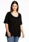 T-shirt A-line VISCOSE - black